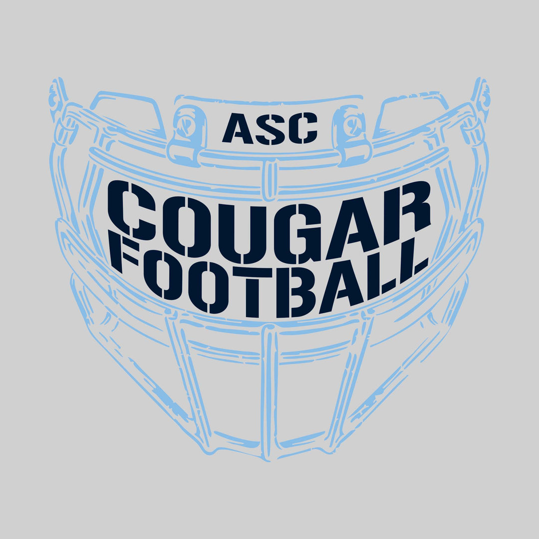 All Saints Cougars - Football - Facemask with Text
