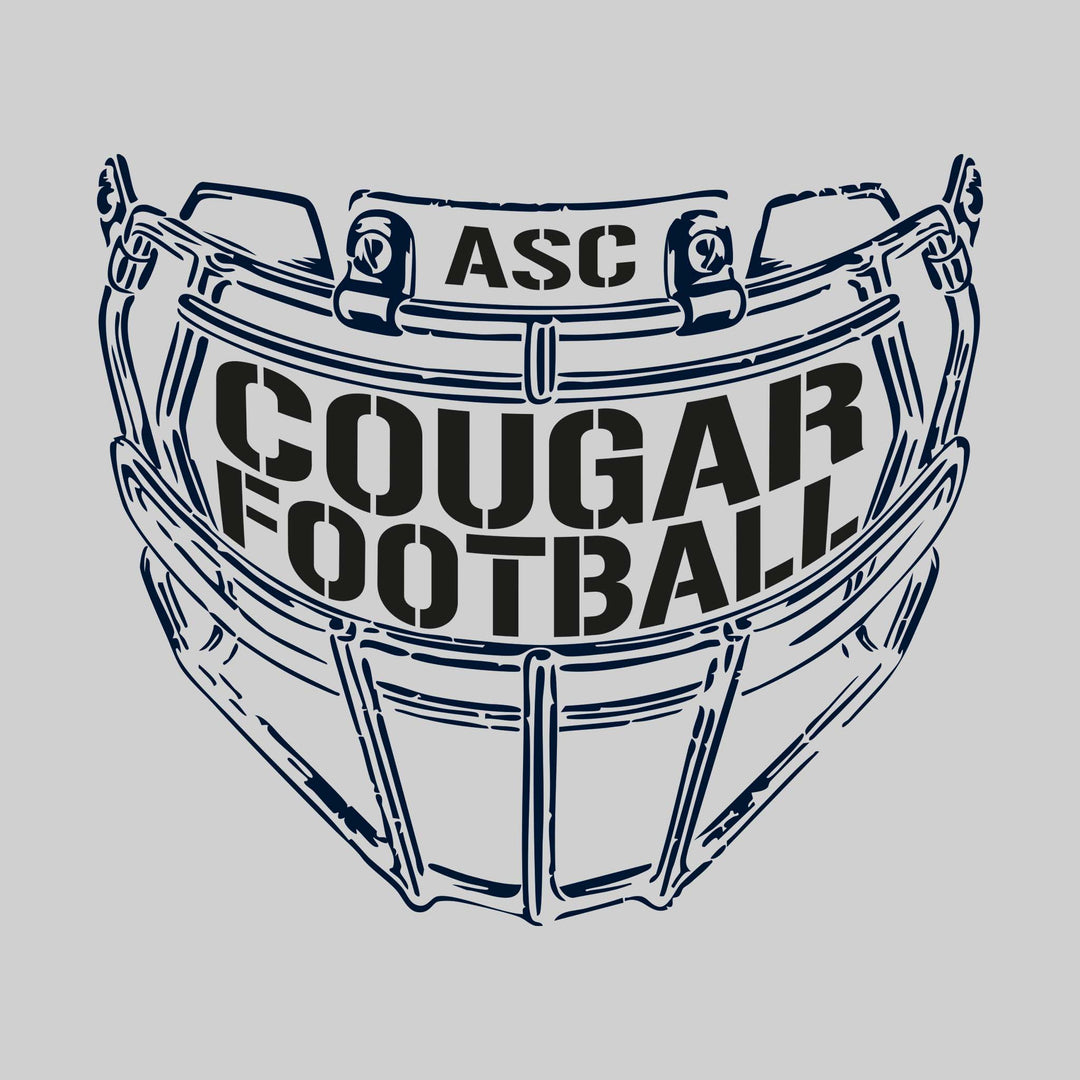 All Saints Cougars - Football - Facemask with Text