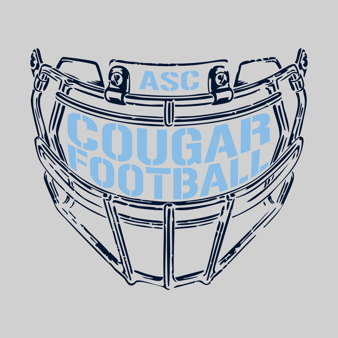 All Saints Cougars - Football - Facemask with Text