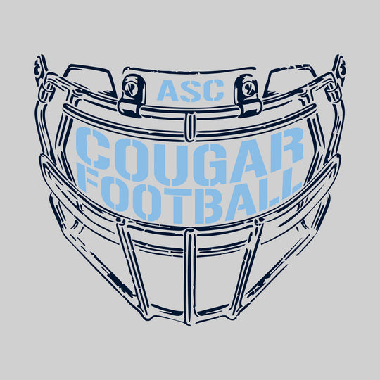 All Saints Cougars - Football - Facemask with Text
