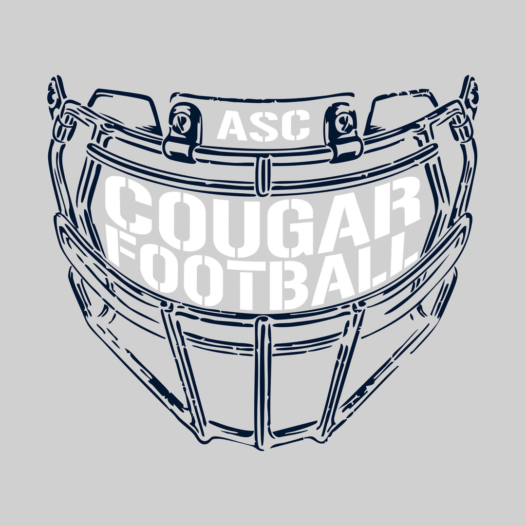 All Saints Cougars - Football - Facemask with Text