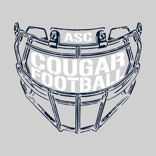 All Saints Cougars - Football - Facemask with Text