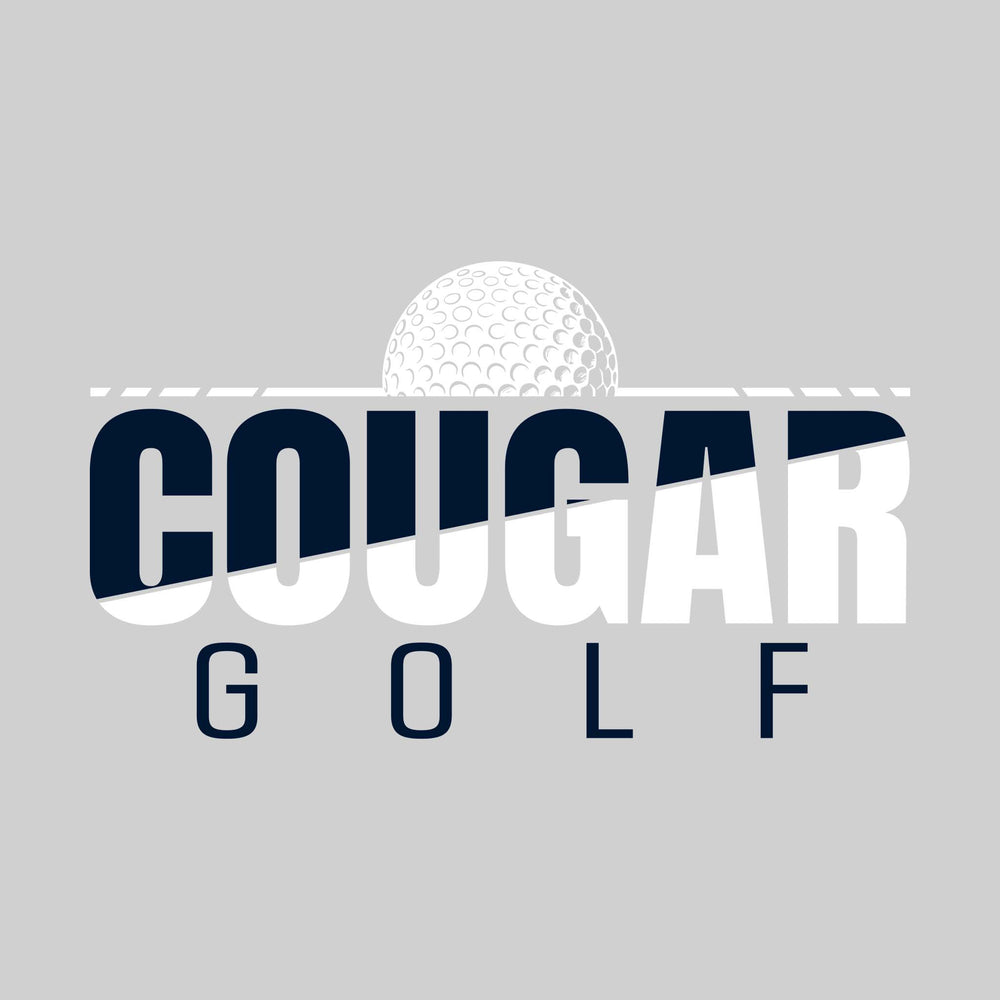 All Saints Cougars - Golf - Split-Color Team Name with Golf Ball