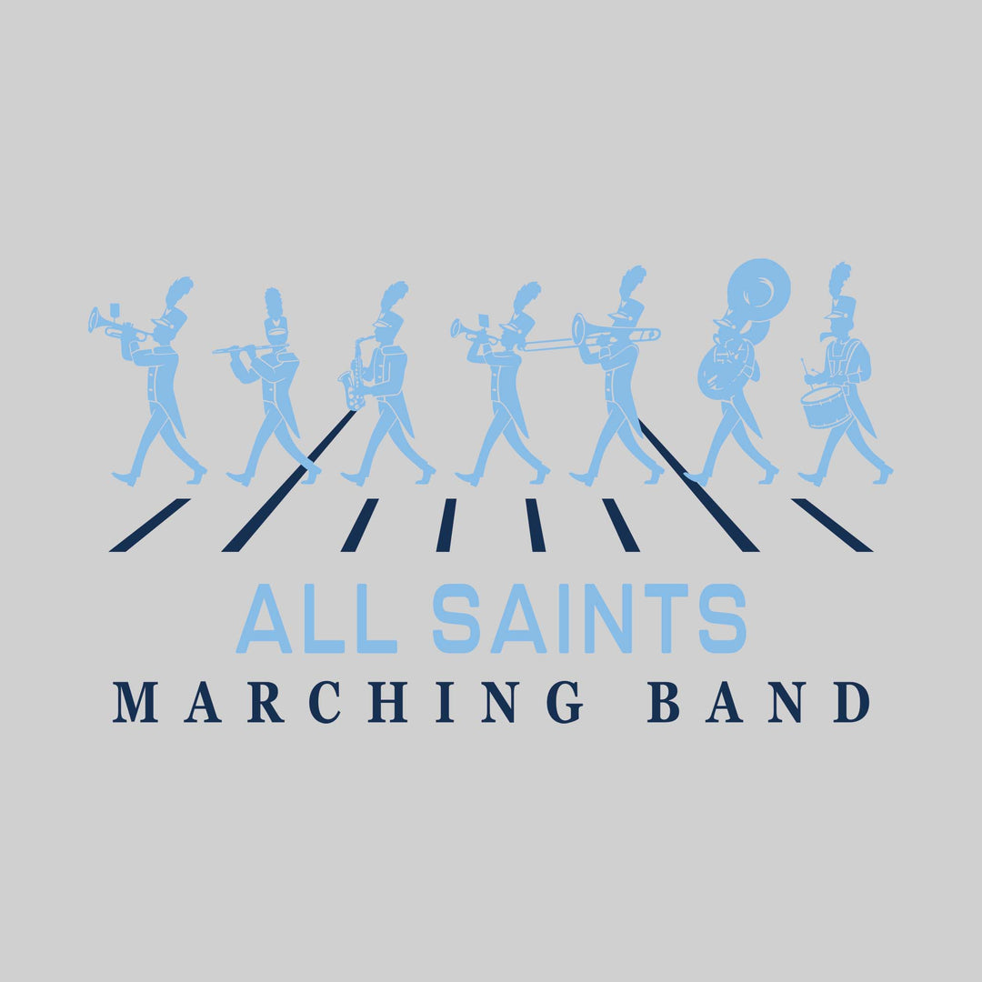 All Saints Cougars - Marching Band - Marching Band Silhouettes with Yard Lines