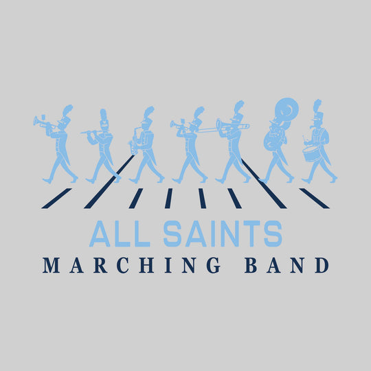 All Saints Cougars - Marching Band - Marching Band Silhouettes with Yard Lines