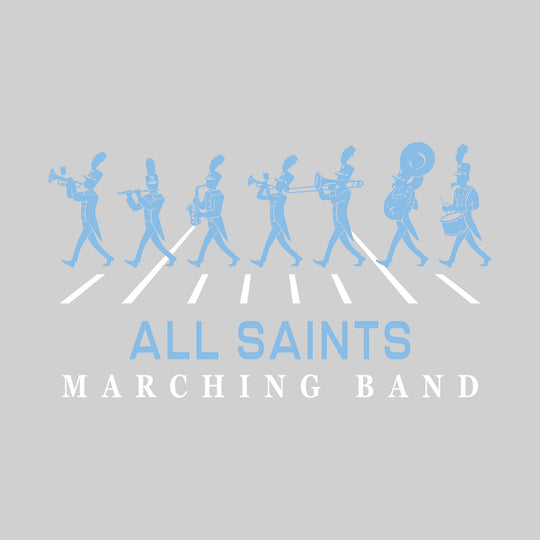 All Saints Cougars - Marching Band - Marching Band Silhouettes with Yard Lines