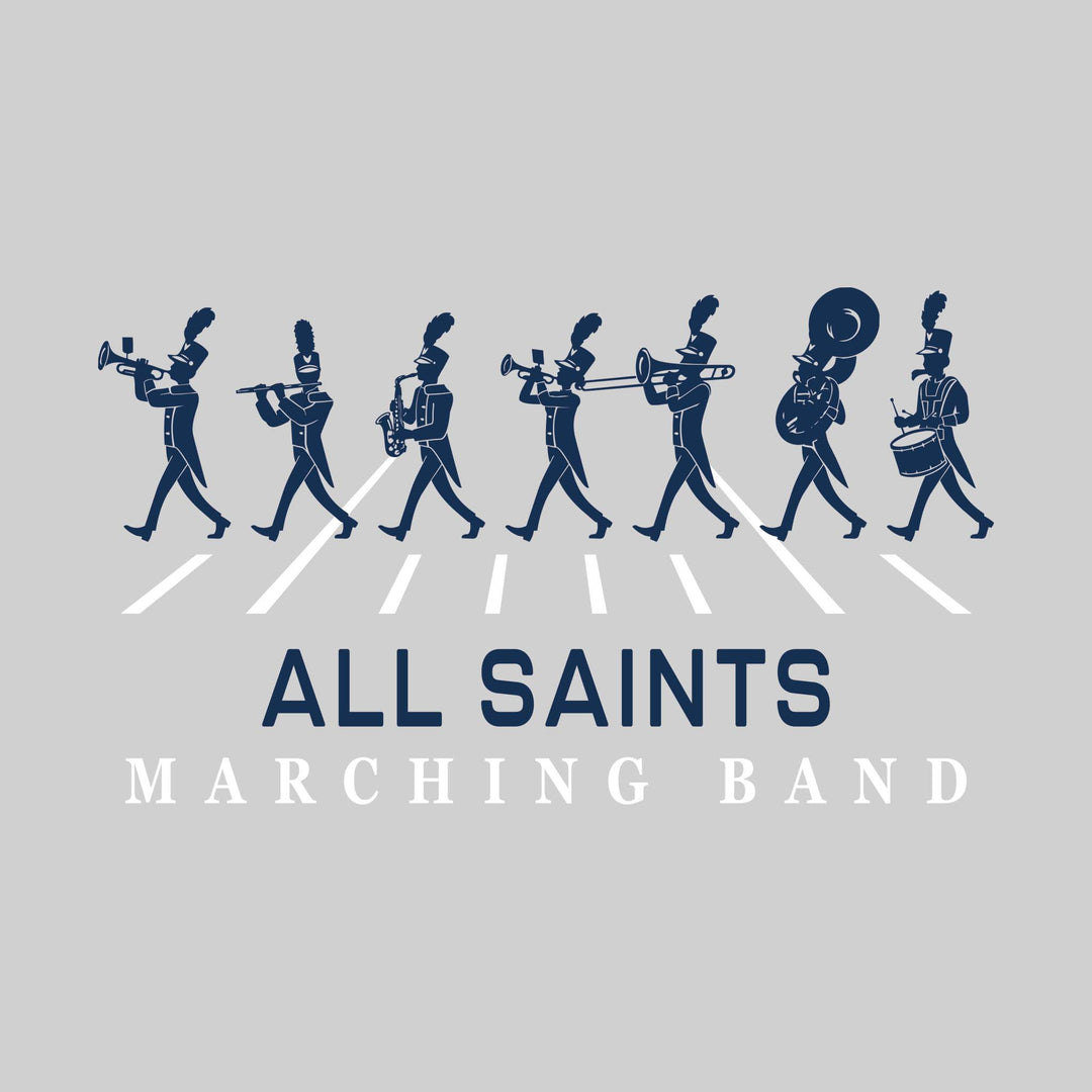 All Saints Cougars - Marching Band - Marching Band Silhouettes with Yard Lines