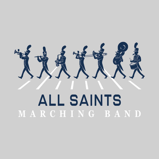 All Saints Cougars - Marching Band - Marching Band Silhouettes with Yard Lines