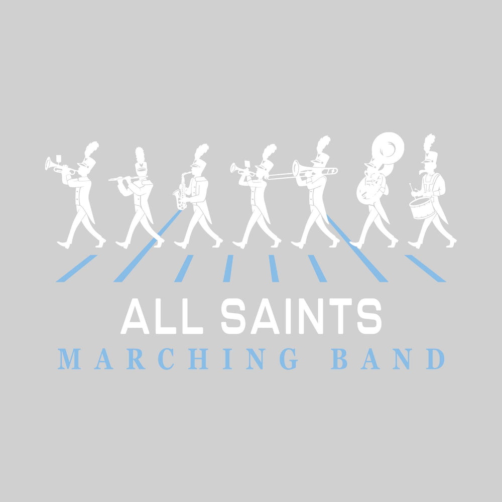 All Saints Cougars - Marching Band - Marching Band Silhouettes with Yard Lines
