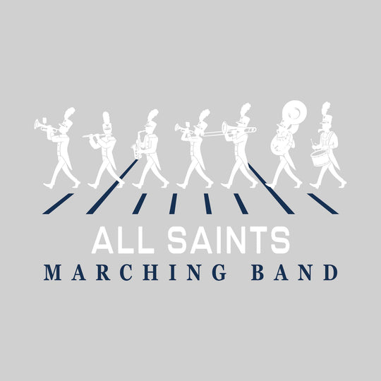 All Saints Cougars - Marching Band - Marching Band Silhouettes with Yard Lines