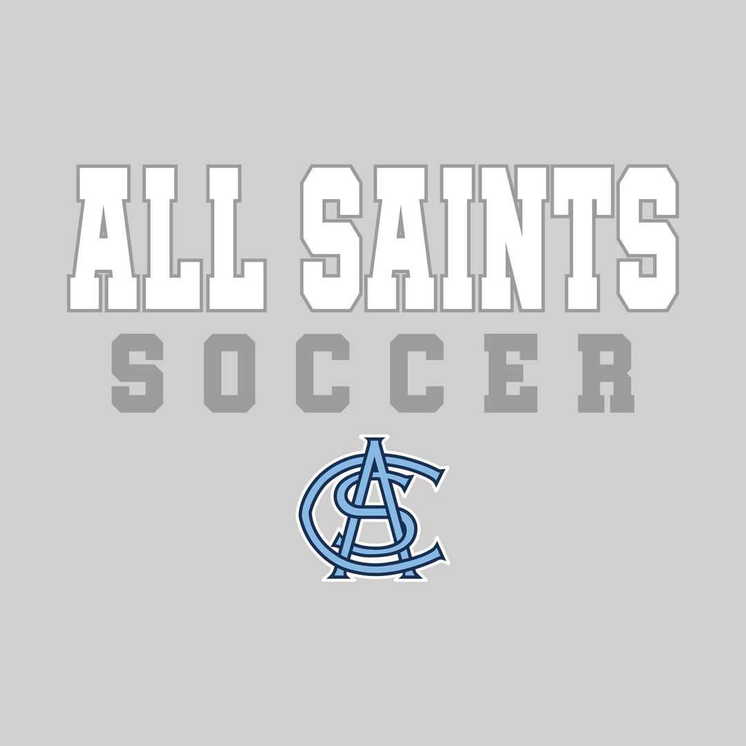 All Saints Cougars - Soccer - Outlined School Name with Soccer &amp; Mascot