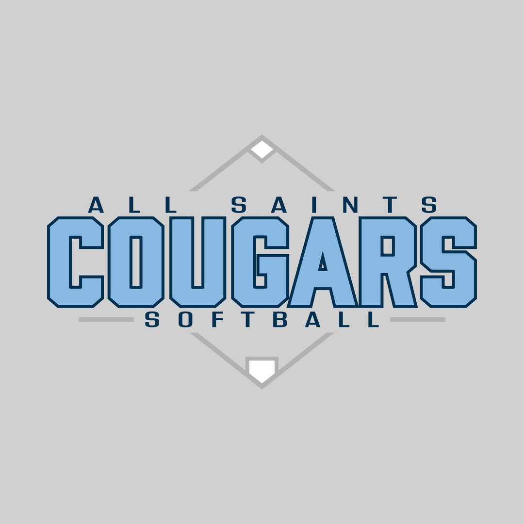 All Saints Cougars - Softball - Softball Diamond with School Name