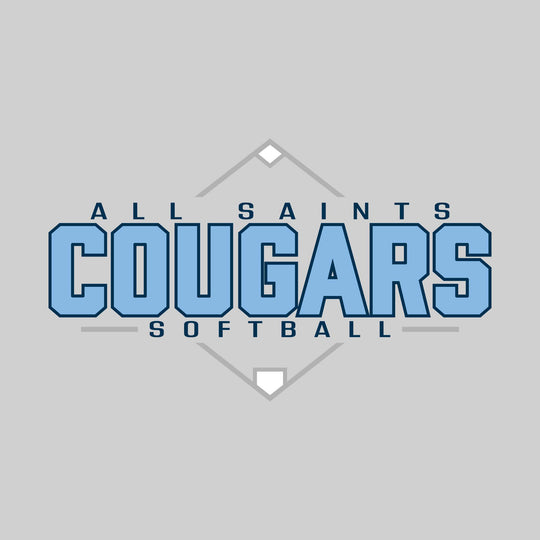 All Saints Cougars - Softball - Softball Diamond with School Name