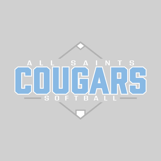 All Saints Cougars - Softball - Softball Diamond with School Name