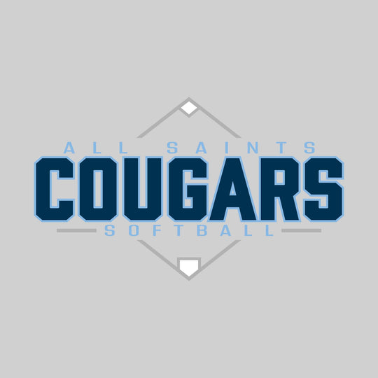 All Saints Cougars - Softball - Softball Diamond with School Name