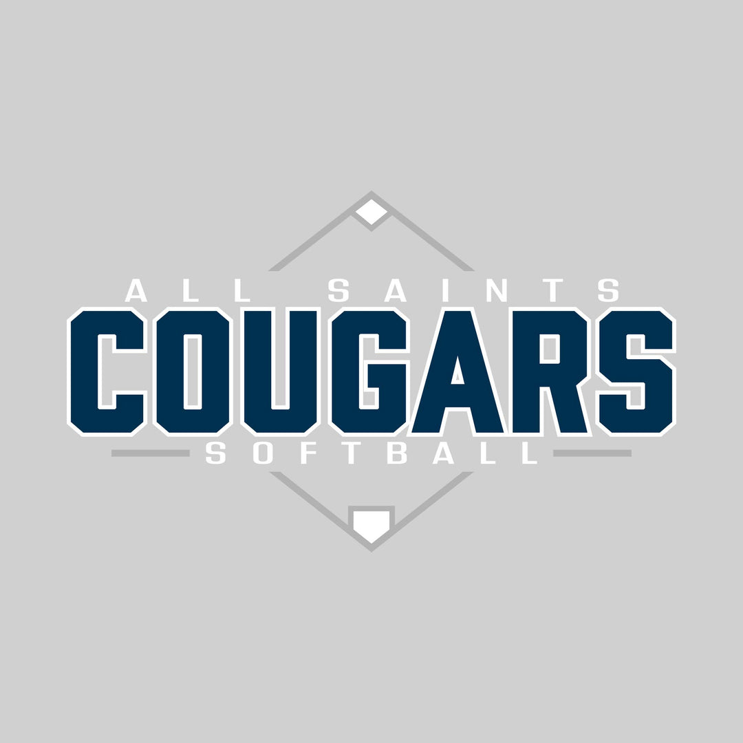 All Saints Cougars - Softball - Softball Diamond with School Name