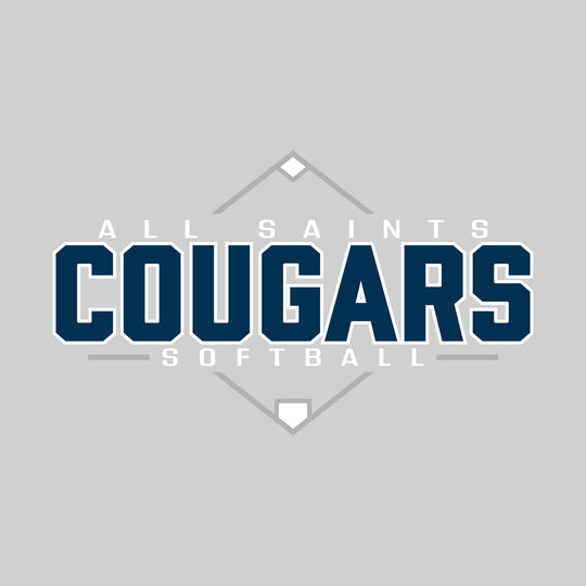 All Saints Cougars - Softball - Softball Diamond with School Name