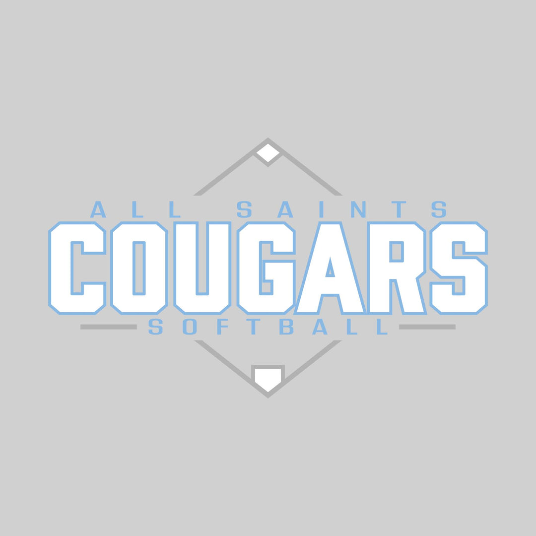 All Saints Cougars - Softball - Softball Diamond with School Name