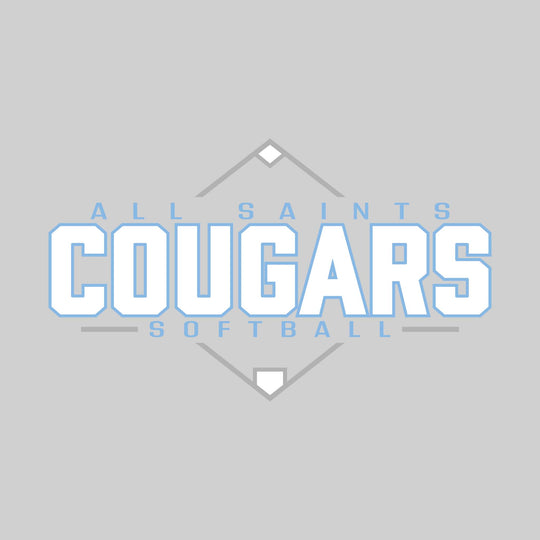 All Saints Cougars - Softball - Softball Diamond with School Name