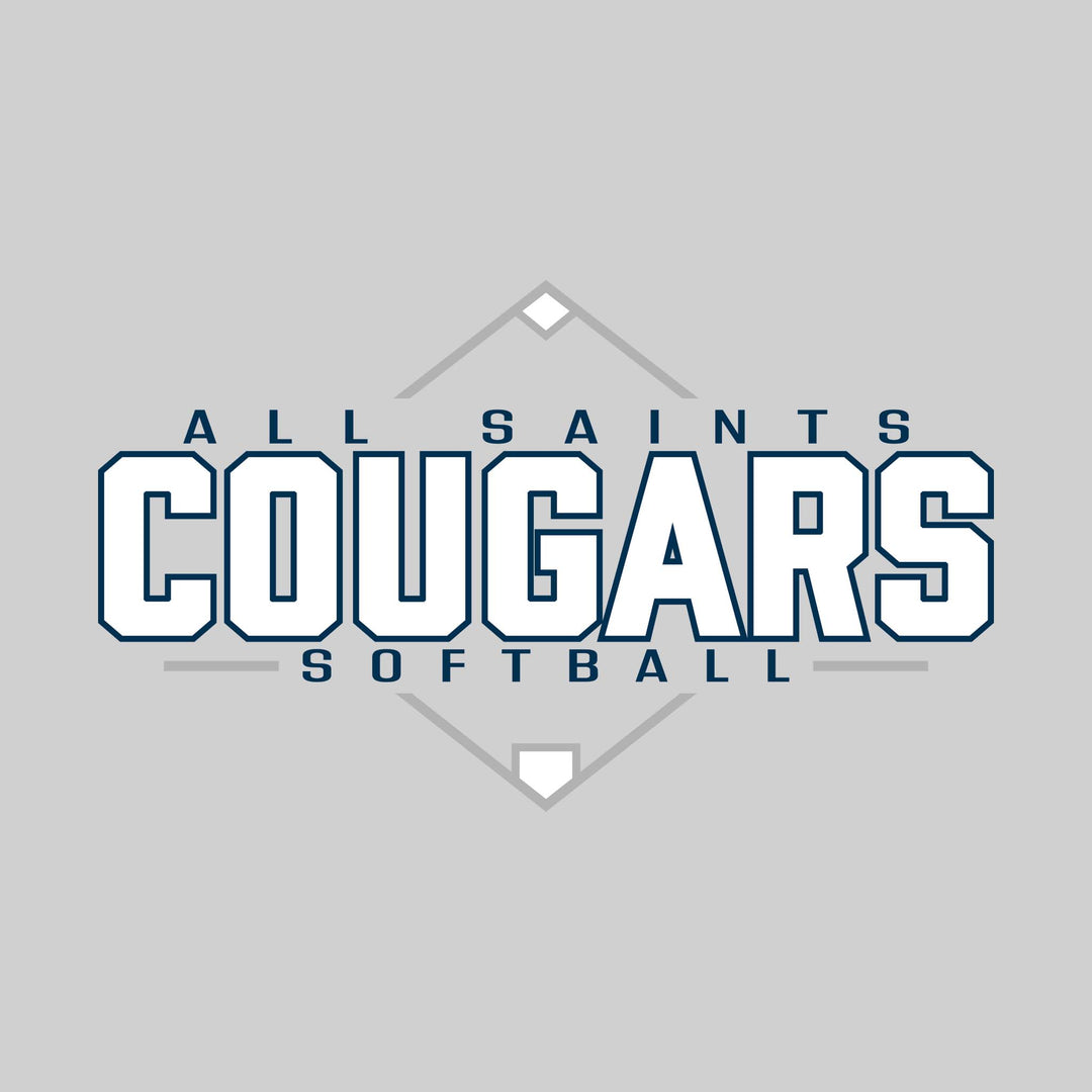 All Saints Cougars - Softball - Softball Diamond with School Name