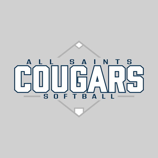 All Saints Cougars - Softball - Softball Diamond with School Name
