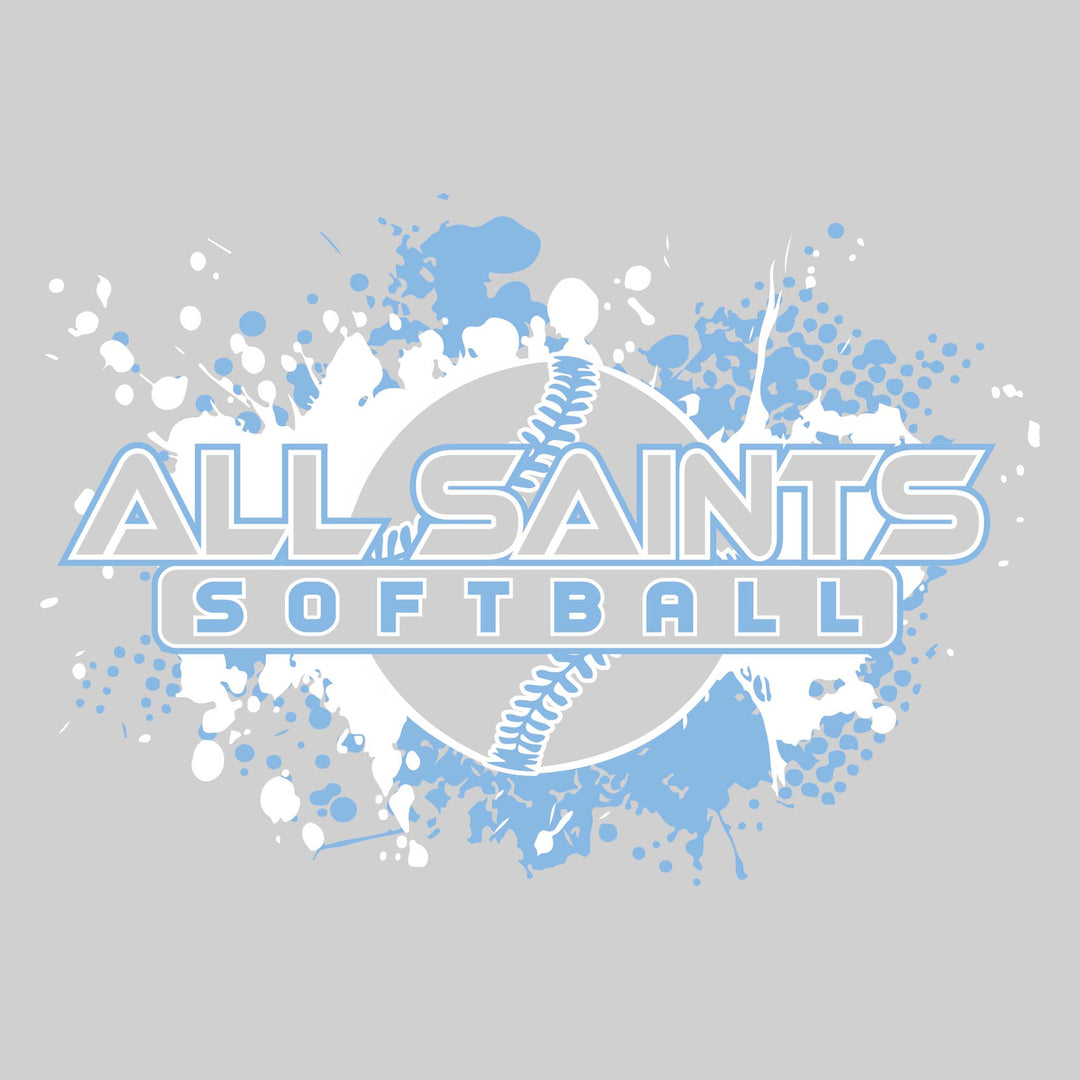 All Saints Cougars - Softball - Softball with Paints Splatters