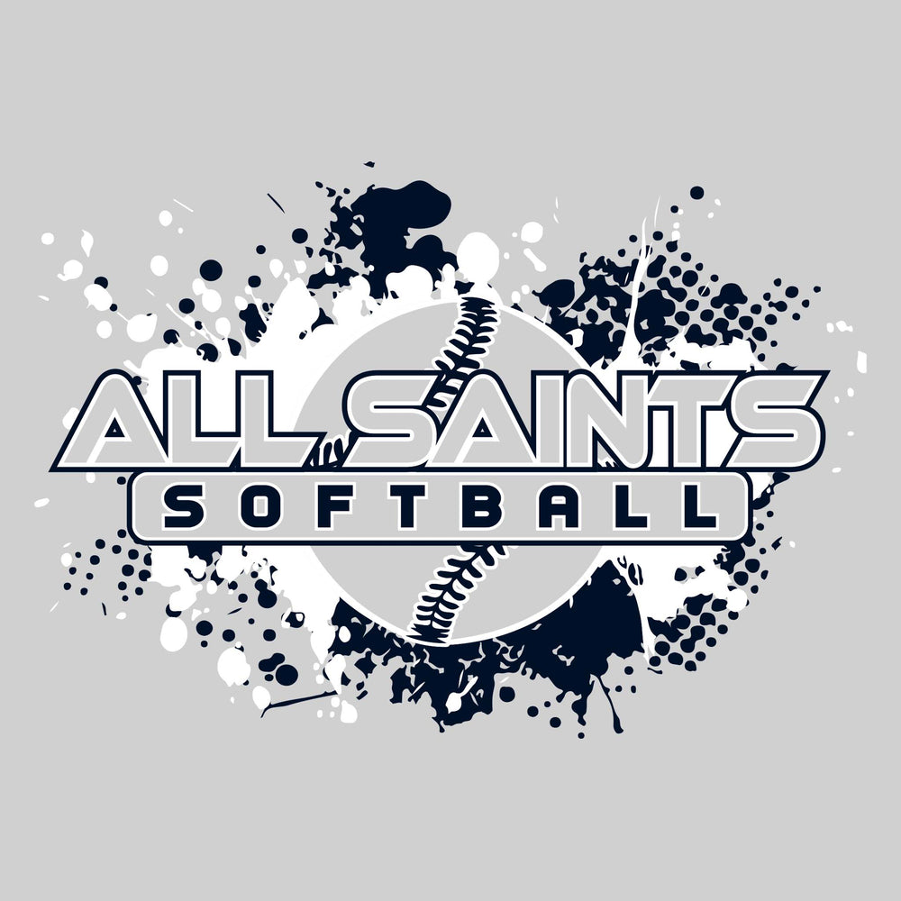 All Saints Cougars - Softball - Softball with Paints Splatters