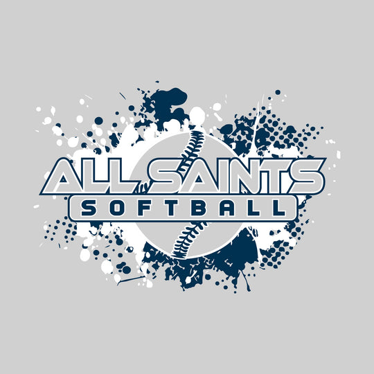All Saints Cougars - Softball - Softball with Paints Splatters