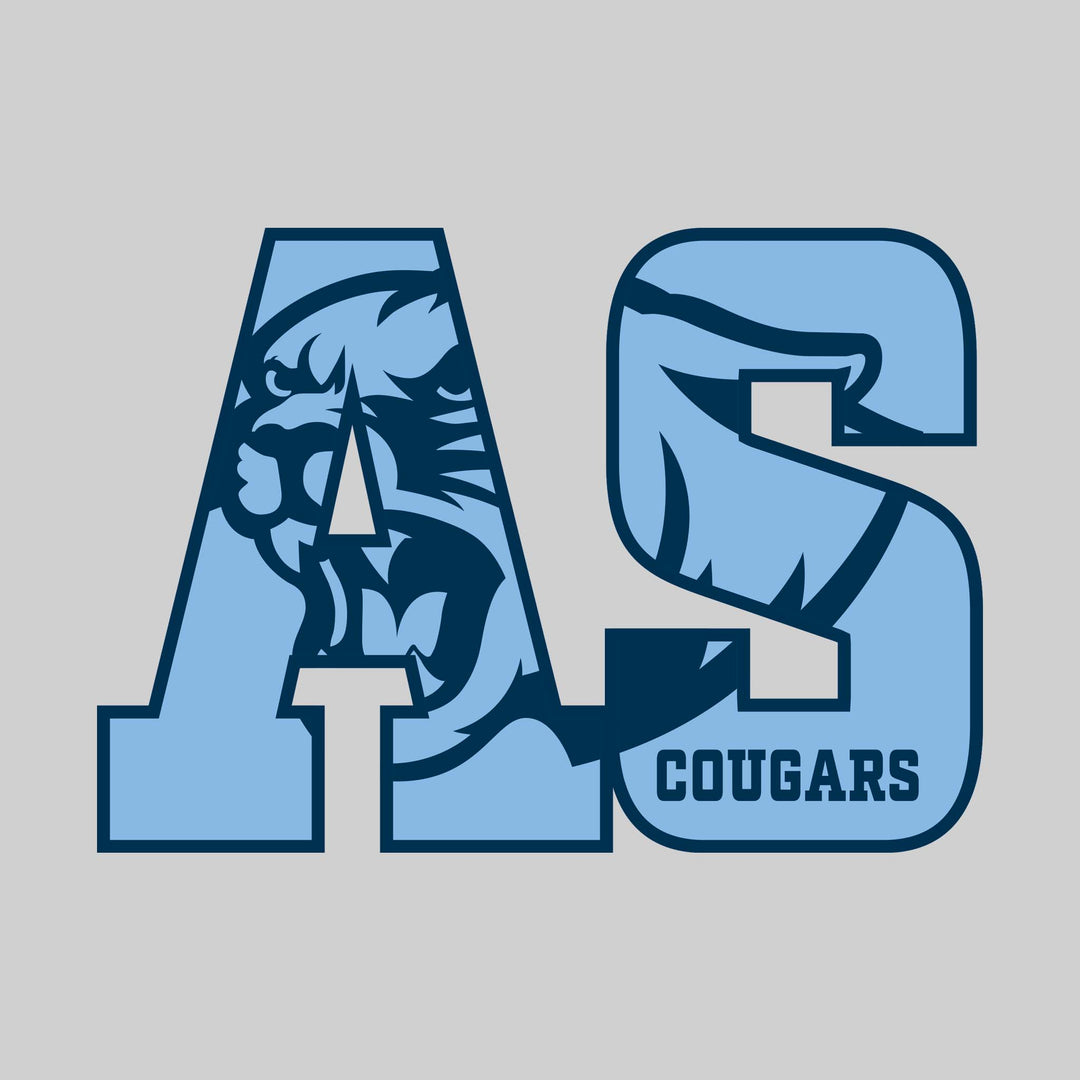 All Saints Cougars - Spirit Wear - AS with Inset Mascot and Mascot Name