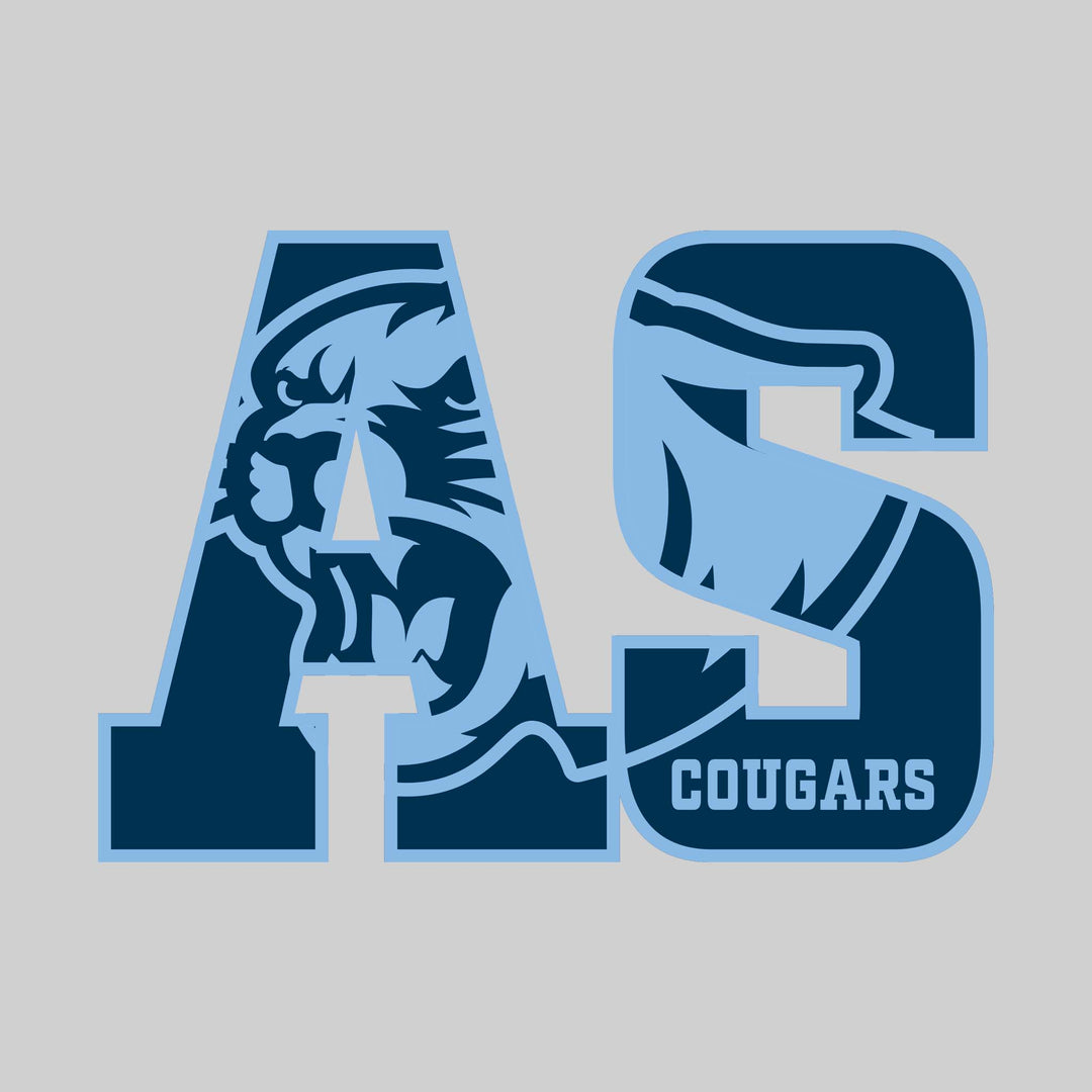 All Saints Cougars - Spirit Wear - AS with Inset Mascot and Mascot Name