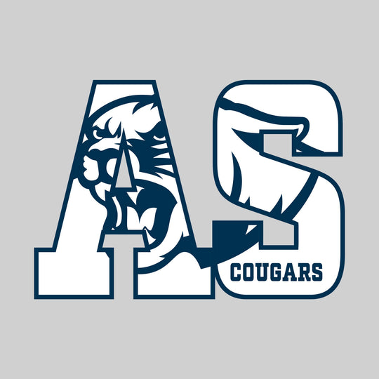 All Saints Cougars - Spirit Wear - AS with Inset Mascot and Mascot Name