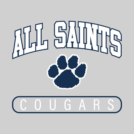 All Saints Cougars - Spirit Wear - Arched All Saints with Mascot