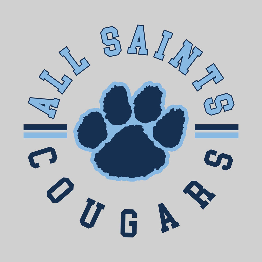 All Saints Cougars - Spirit Wear - Circular Text with Mascot
