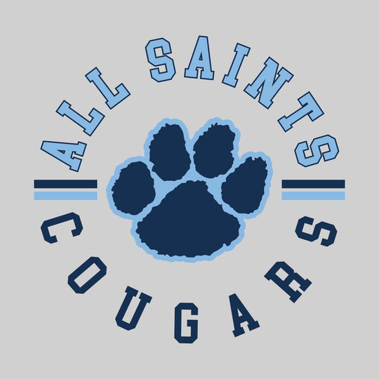 All Saints Cougars - Spirit Wear - Circular Text with Mascot