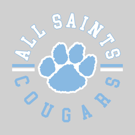 All Saints Cougars - Spirit Wear - Circular Text with Mascot