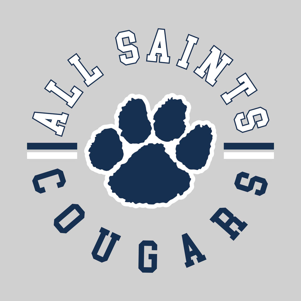 All Saints Cougars - Spirit Wear - Circular Text with Mascot