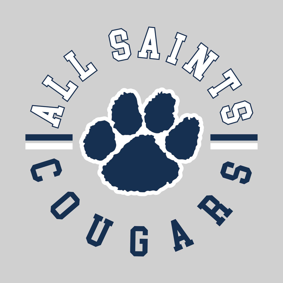 All Saints Cougars - Spirit Wear - Circular Text with Mascot