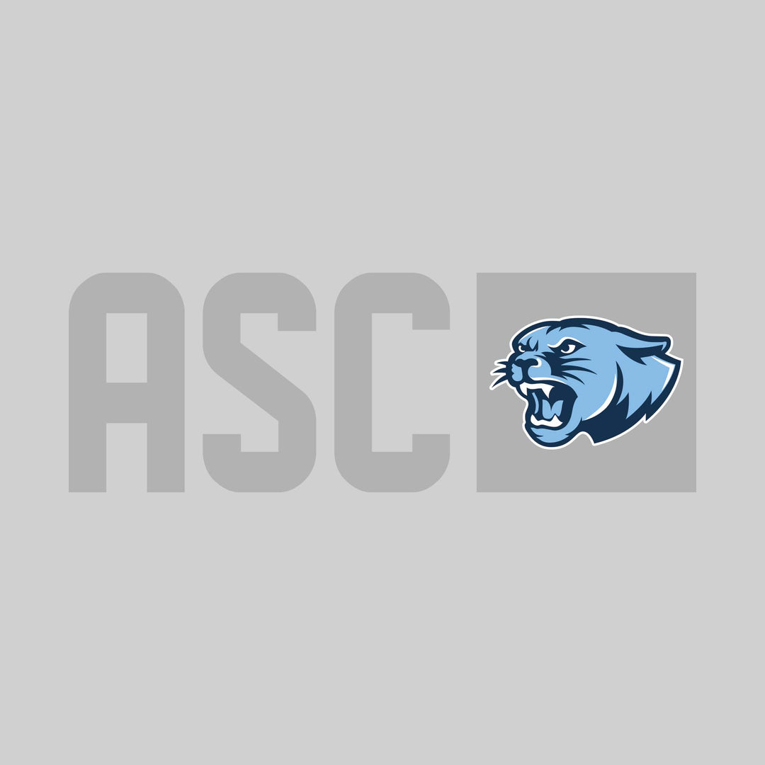 All Saints Cougars - Spirit Wear - School Acronym with Squared Mascot