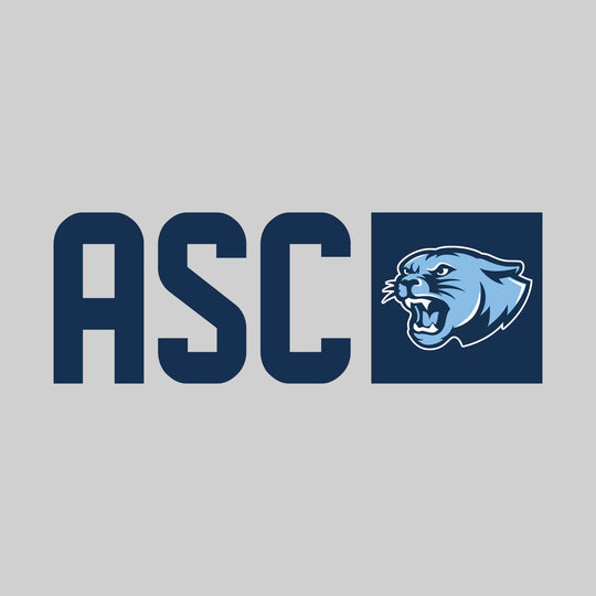 All Saints Cougars - Spirit Wear - School Acronym with Squared Mascot