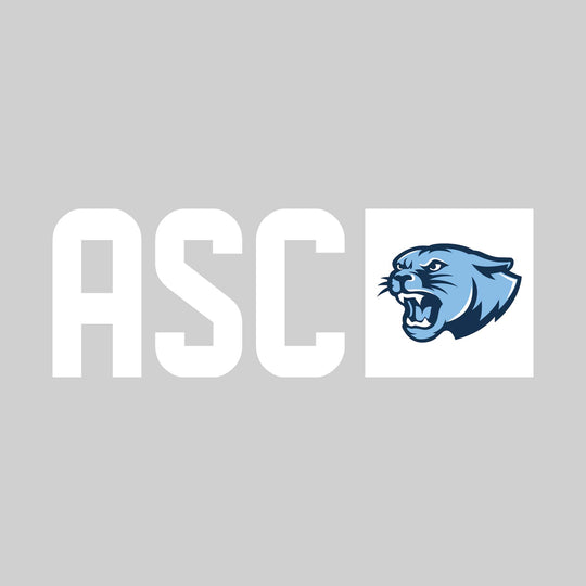 All Saints Cougars - Spirit Wear - School Acronym with Squared Mascot