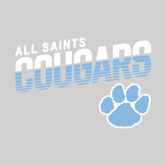 All Saints Cougars - Spirit Wear - Striped Cougars with Paw Logo