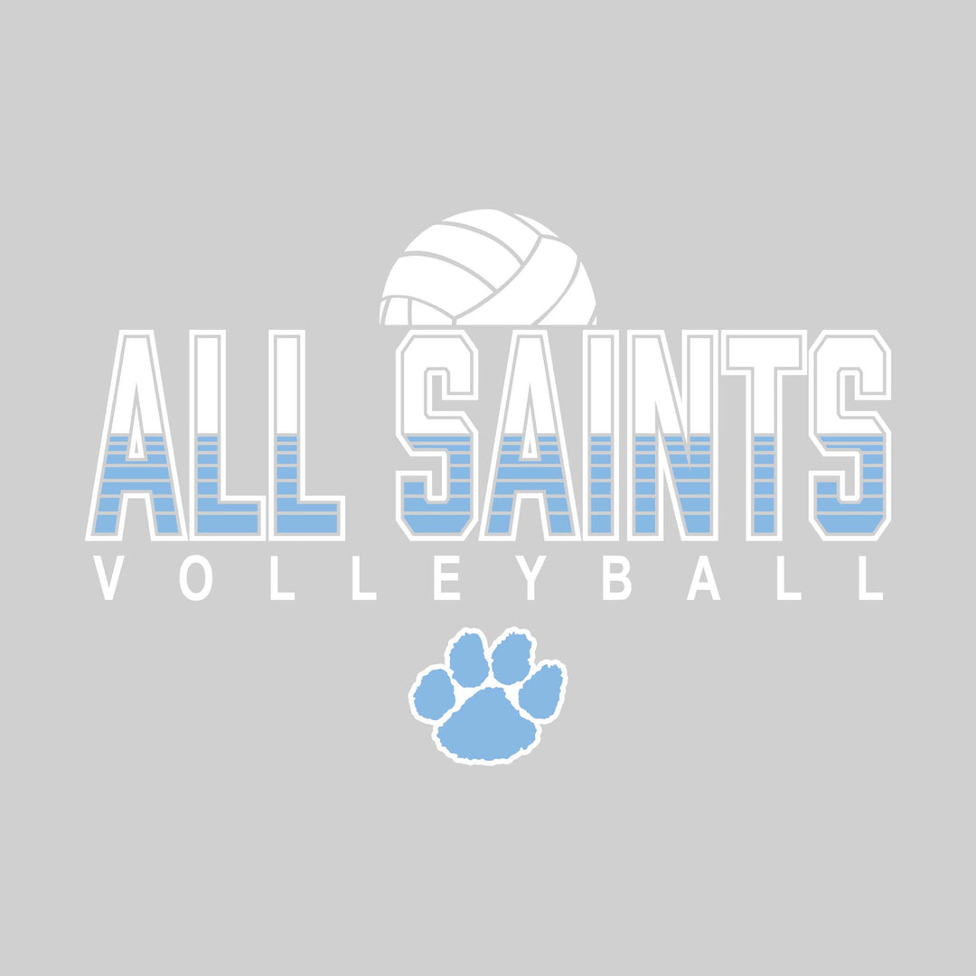 All Saints Cougars - Volleyball - Striped All Saints with Mascot