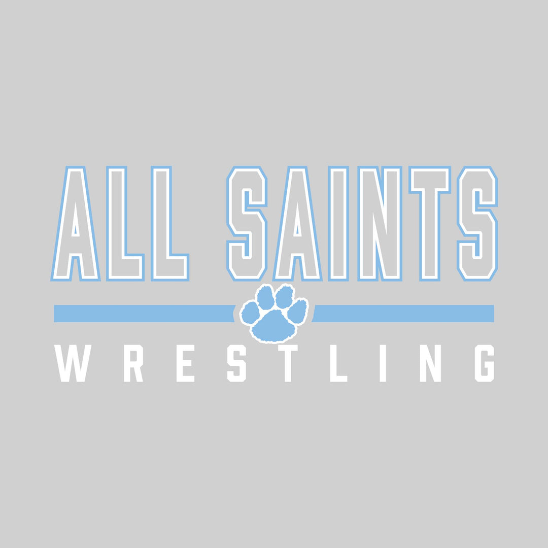 All Saints Cougars - Wrestling - Outlined All Saints with Mascot