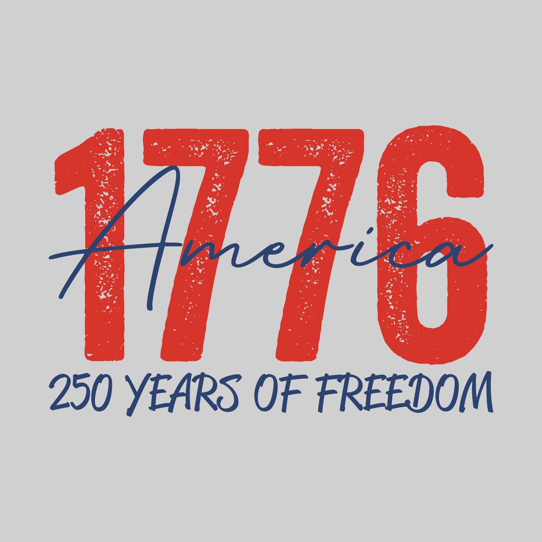 America - 1776 - 250 Years of Freedom - Distressed Text