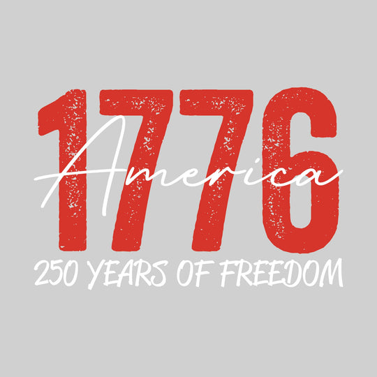 America - 1776 - 250 Years of Freedom - Distressed Text
