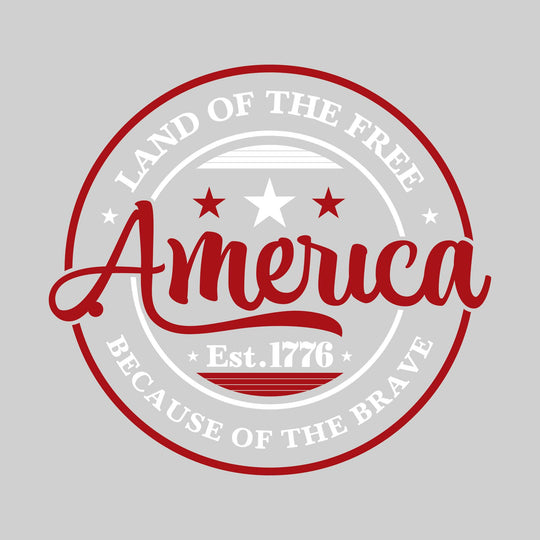 America - Land of the Free Because of the Brave - Circular Design