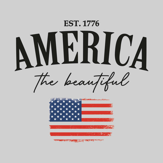 America the Beautiful - with Distressed Flag
