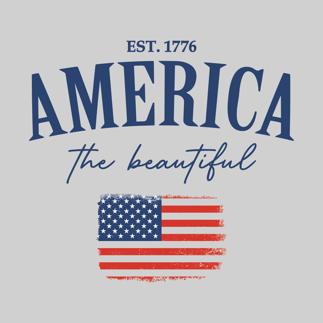 America the Beautiful - with Distressed Flag