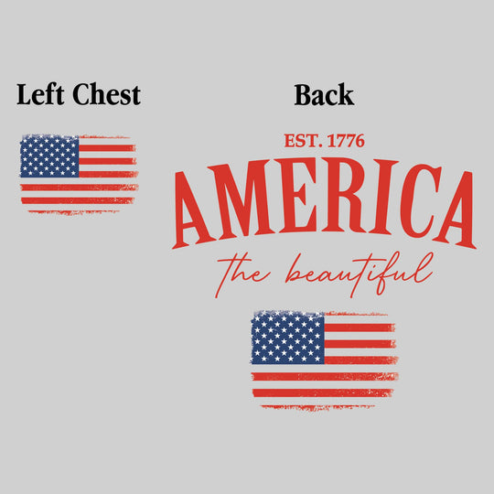 America the Beautiful - with Distressed Flag