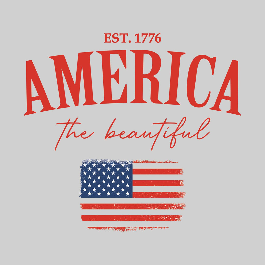 America the Beautiful - with Distressed Flag